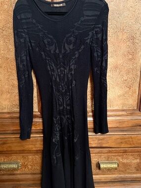 Roberto Cavalli Black Knit Dress – Size 48 (IT) | Made in Italy
